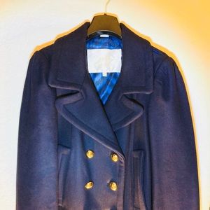 Coach Poppy Wool Navy Pea coat